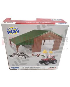 ZFN47019 1-32 TOMY Everyday Play Case IH Magnum 305 Tractor and Shed Playset